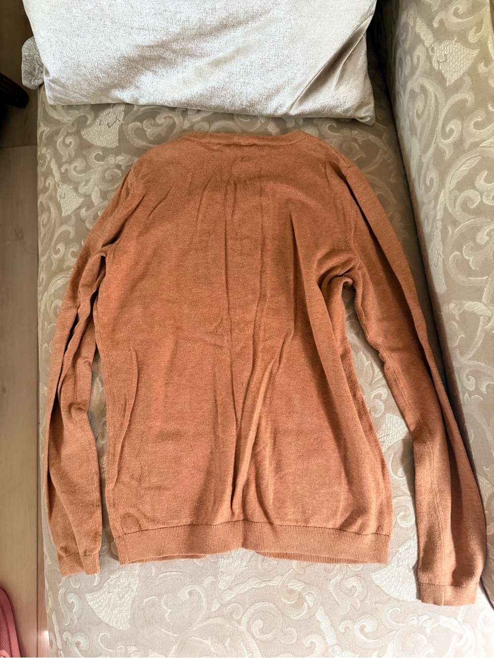 Talbots Rust Orange Lightweight Button-Front Cardigan - Picture 4 of 4